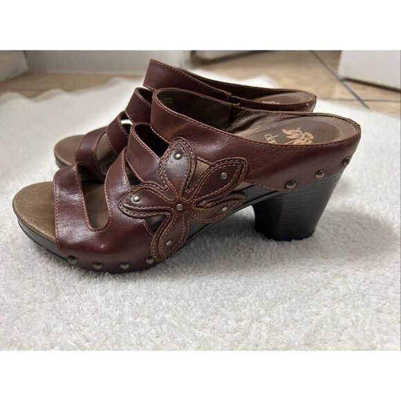 Dansko Nigella brown leather strappy heels size 8 - Picture 3 of 8